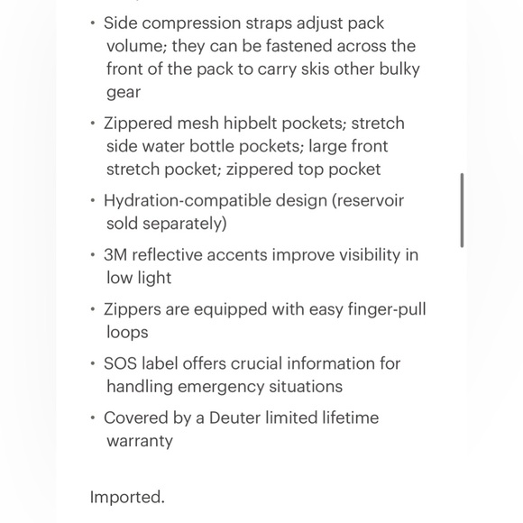 DeuterSpeed Lite 22 SL Pack Women's in Alpine Green Forest - Picture 8 of 15